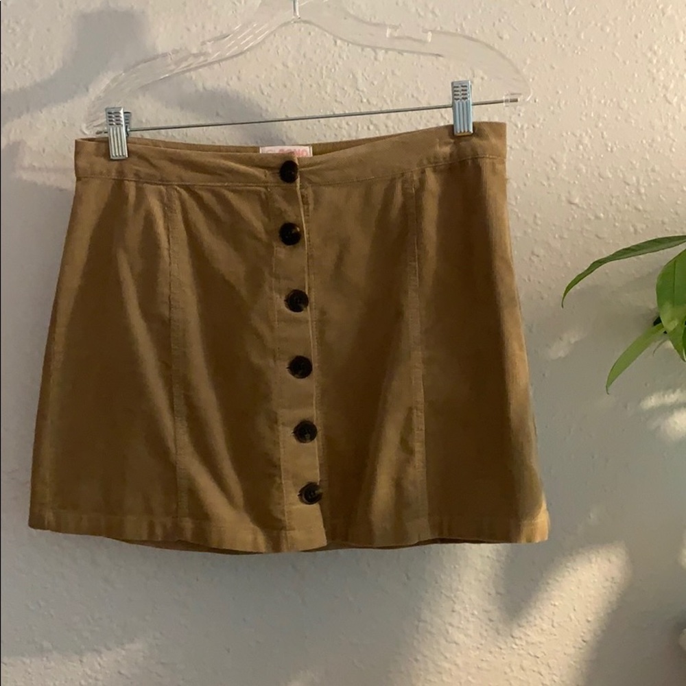 Corduroy mini skirt